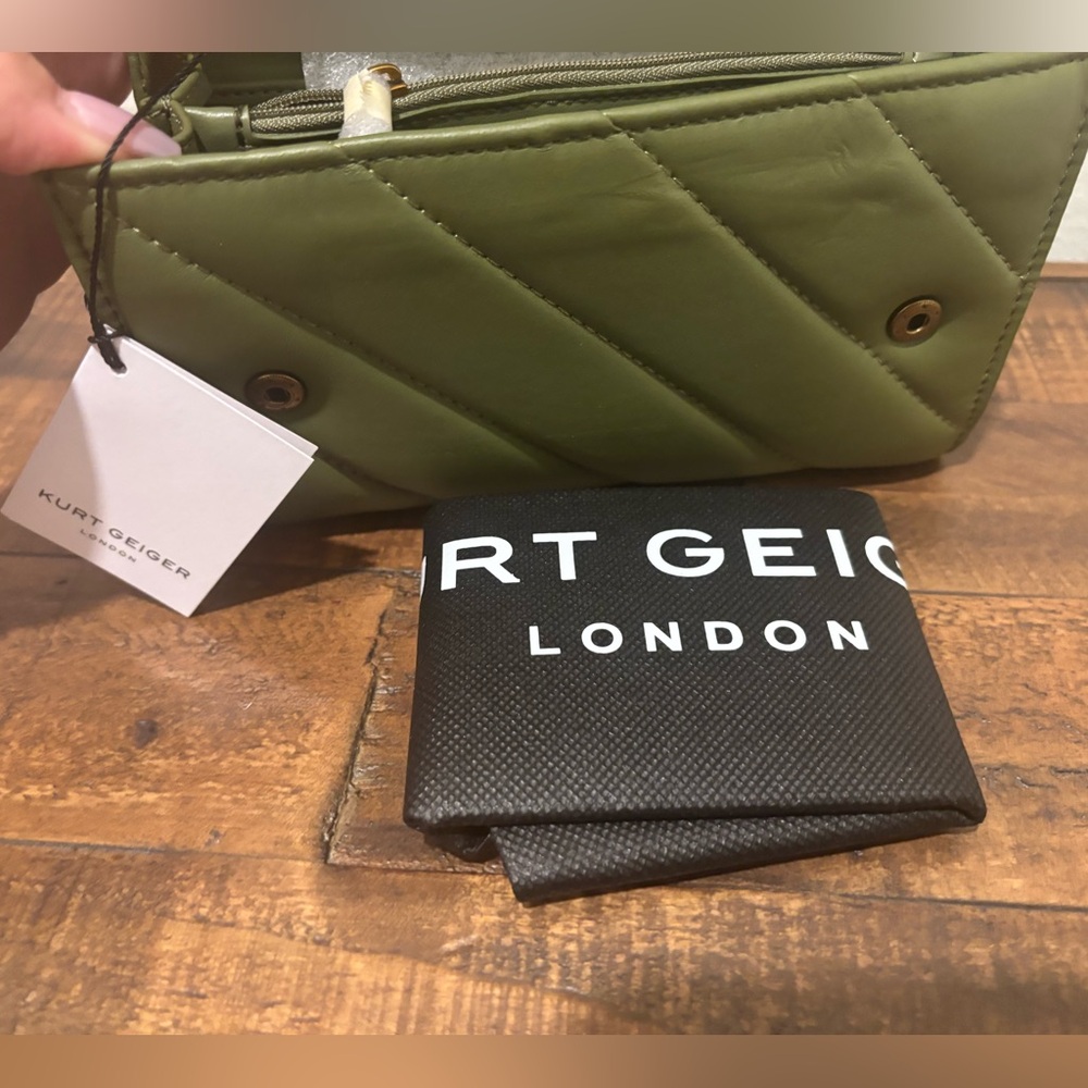 Kurt Geiger Olive Quilted Clutch/ Crossbody - Picture 8 of 8